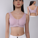 Corduroy Soft Padded Ease Bra - Light Mauve Pink