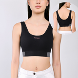Active Bamboo Cotton Padded Bra - Black - FREE SIZE