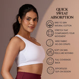 Seamless Ease Bra Top - White