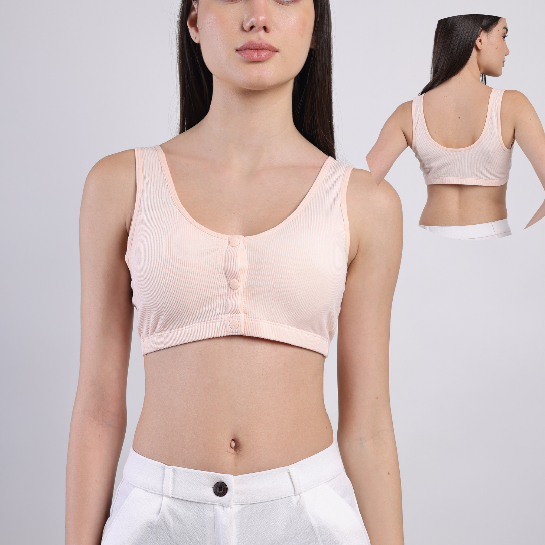 Corduroy Soft Padded Ease Bra - Tropical Peach