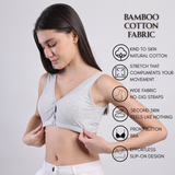 Solid Ease Comfort Padded Bra - Grey