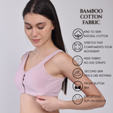 Corduroy Soft Padded Ease Bra - Light Mauve Pink