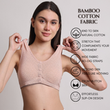 Swiss Dot Padded Bra - Dusty Rose