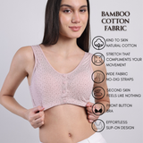 Swiss Dot Padded Bra - Light Mauve Pink