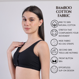 Corduroy Soft Padded Ease Bra - Black