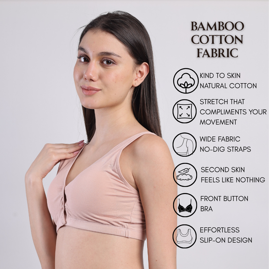 Solid Ease Comfort Padded Bra - Dusty rose