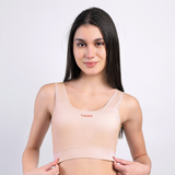 Active Bamboo Cotton Padded Bra - Pink - FREE SIZE