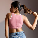 Seamless Ease Bra Top - Milange Pink