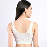 Active Bamboo Cotton Padded Bra - White - FREE SIZE