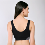 Active Bamboo Cotton Padded Bra - Black - FREE SIZE