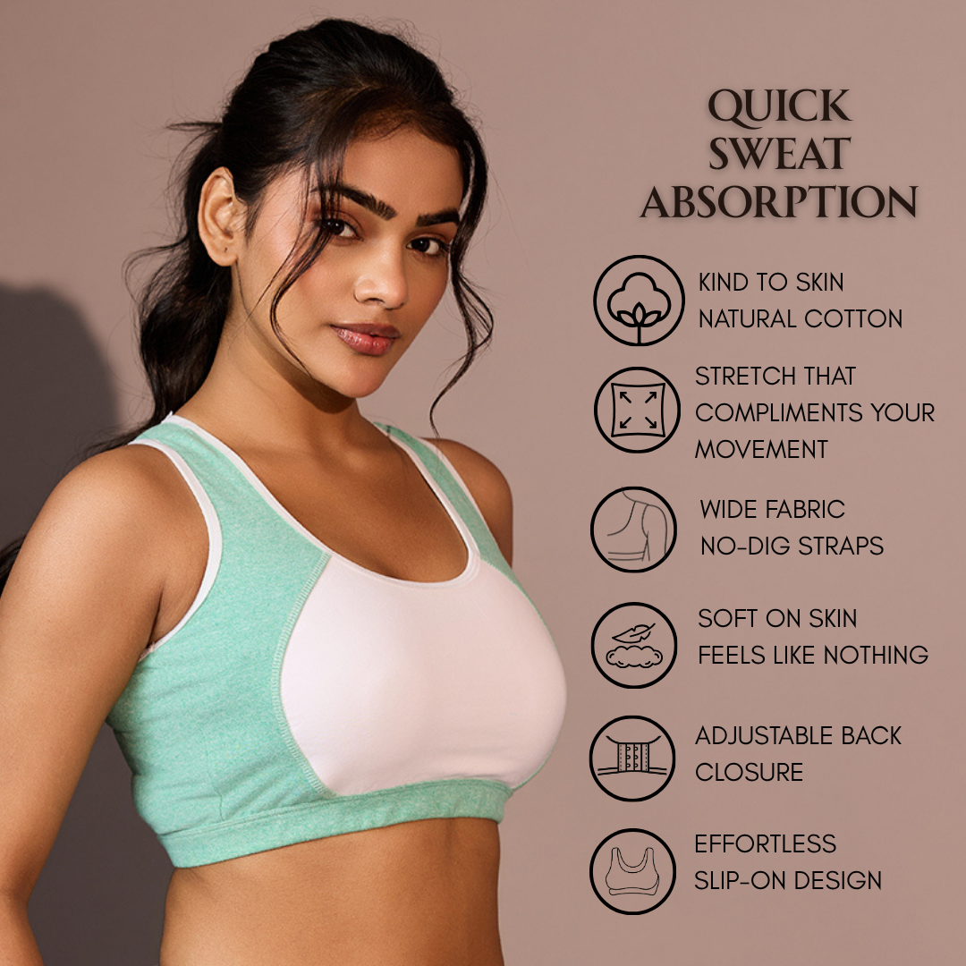 All Day Comfort Bra – Milange Green