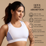⁠Air Touch Seamless Bra – Milange Blue