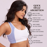 Smooth Contour Bra Top - Milange Blue