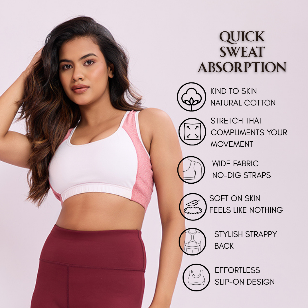 Smooth Contour Bra Top - Milange Pink